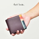 《今だけ！店内全品ポイントUP》ポールスミス 財布 メンズ レディース PAUL SMITH ウォレット ビルフォード コイン 本革 ブランド プレゼント 二つ折り 贈り物 レザー シンプル ギフト カジュアル ストライプ ウォレット ブラウン マルチカラー 4833-IMARQE WALLET BFOLD