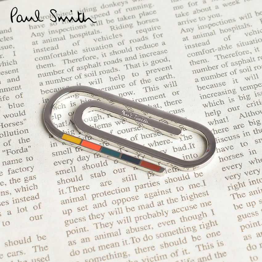 ポール・スミス マネークリップ 《今だけ！店内全品ポイントUP》ポール スミス マネークリップ メンズ レディース PAUL SMITH MONEY CLIP PAPERCLIP ウォレット コンパクト 紙幣 ブランド プレゼント 贈り物 シンプル ギフト カジュアル ロゴ おしゃれ ビジネス ストライプ ユニセックス シルバー