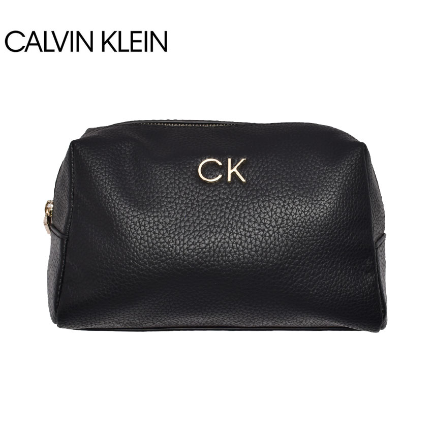 カルバンクライン ポーチ メンズ レディース CALVIN KLEIN RE ロック コスメティック ポーチ ユニセックス メイク メイクポーチ 小物 ロゴ ブランド ロゴ おしゃれ シンプル ストリート カジュアル ギフト プレゼント ブラック 黒