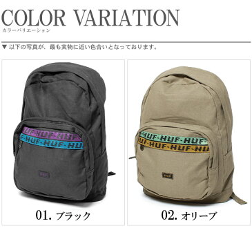 ★送料無料 HUF ハフ バックパック キャンバス ユーティリティ バックパック ブラック 他全2色CANVAS UTILITY BACKPACK AC00041バック バッグ リュック かばん 鞄 ストリート スケーター ロゴ 黒