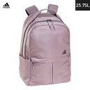 アディダス 《今だけ！全品ポイントアップ中》アディダス バックパック 25.75L レディース ADIDAS ヨガ バックパック カバン リュック リュックサック デイパック ブランド スポーティ スポーツ シンプル ロゴ トレーニング ジム 運動 通学 通勤 部活 人気 ピンク DRE54