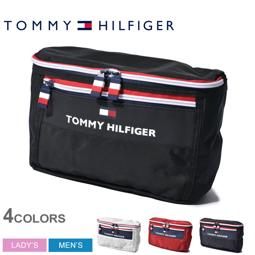 ＼マラソンSALE／【メール便可】TOMMY HILFIGER トミーヒルフィガー ボディバッグ ザ シティ トレック 2 ウエスト バッグ TH-828A TC090CT9 メンズ レディース 鞄 カバン かばん ウエストバッグ ウエストポーチ サブバッグ ロゴ 黒 白 赤 紺 バレンタイン