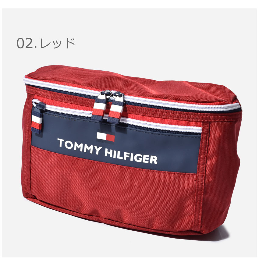 ＼マラソンSALE／【メール便可】TOMMY HILFIGER トミーヒルフィガー ボディバッグ ザ シティ トレック 2 ウエスト バッグ TH-828A TC090CT9 メンズ レディース 鞄 カバン かばん ウエストバッグ ウエストポーチ サブバッグ ロゴ 黒 白 赤 紺 バレンタイン