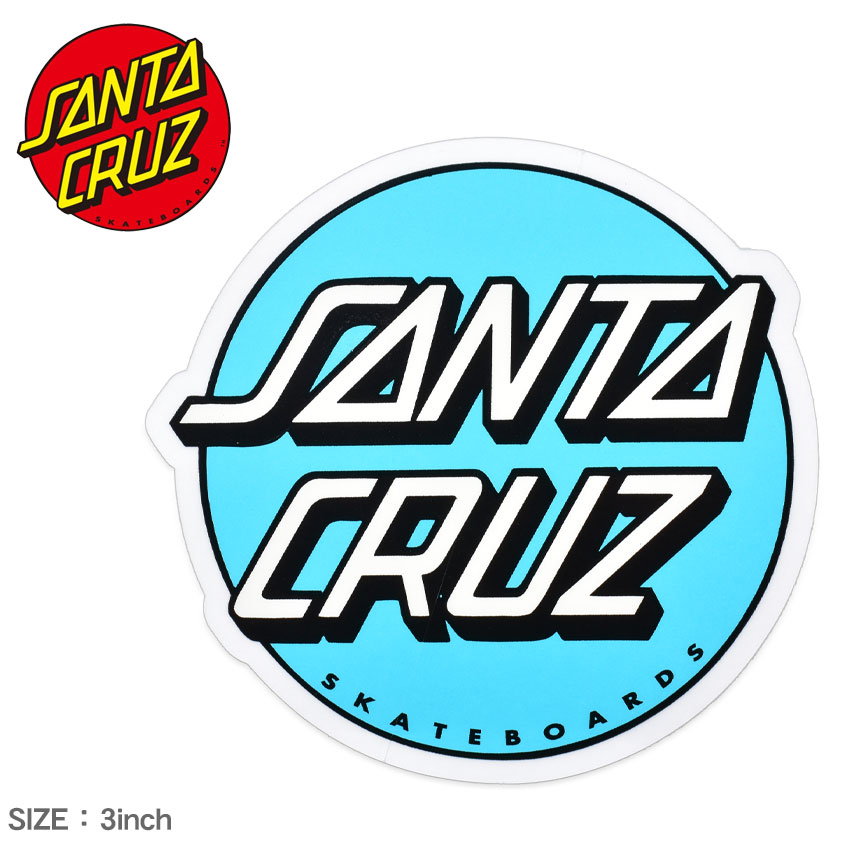 《今だけ！全品ポイントUP》【ゆうパケット配送】サンタ クルーズ ステッカー SANTA CRUZ OTHER DOT STICKER 3IN ブルー ホワイト 白 88281520 シール スケートボード スケボー スポーツ アウトドア ストリート デッキ ヘルメット PC スマホケース 車 サンタクルーズ