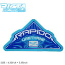 《今だけ！全品ポイントアップ中》【ゆうパケット配送】リクタ ステッカー RICTA RAPIDO STICKER 4.22INCH×2.28INCH ブルー 88281691 ロゴ スケートボード ボード スケボー スポーツ アウトドア ストリート 定番 雑貨 スーツケース パソコン PC おしゃれ