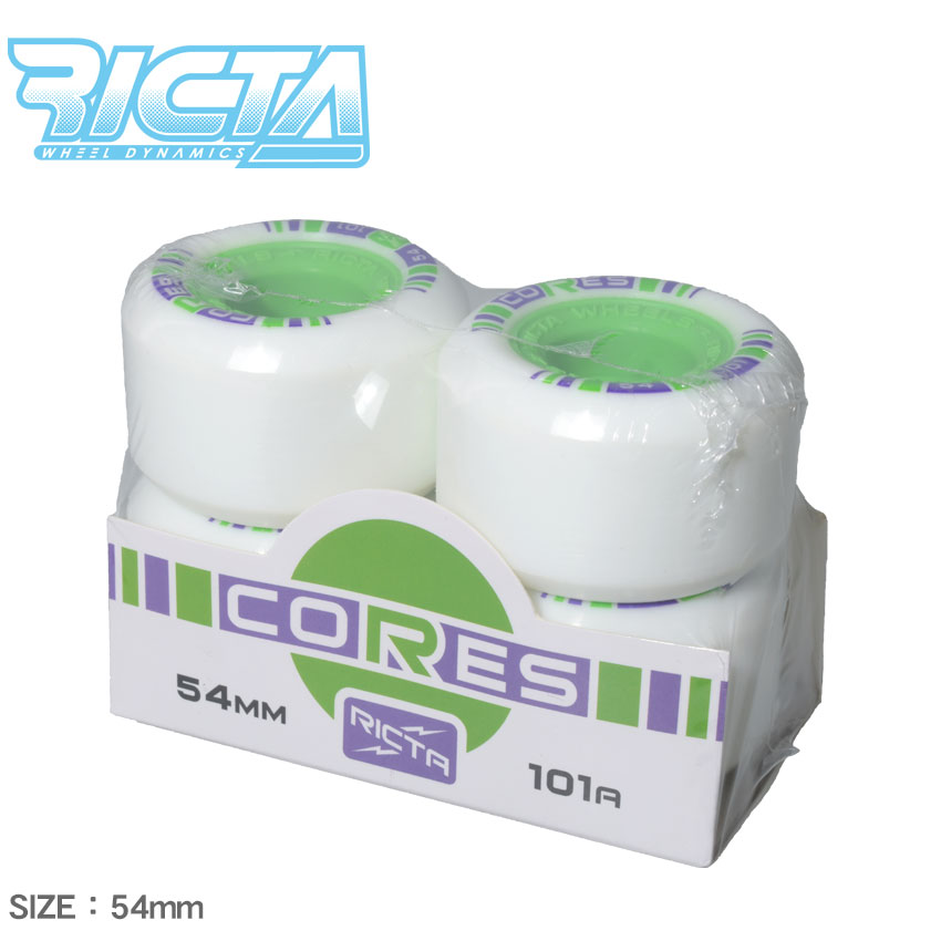 《アイテム名》 RICTA リクタ ウィール 54mm コアーズネオングリーン 101A ウィール 22222710 スケートボード 《ブランドヒストリー》 常に最新テクノロジーを取り入れ進化していく「RICTA（リクタ）」は、世界で活躍する一流スケーターが所属する人気ウィールブランドです。一流スケーターたちの声を取り入れ、テストを繰り返すことで高性能で耐久性のあるウィールを開発しつづけています。 《アイテム説明》 RICTA(リクタ)より「54mm コアーズネオングリーン 101A ウィール」です。最高速度とスムーズなロールを実現する最もバランスの取れた“RICTA RAPIDOウレタン”を使用しており、2層のウレタンで強化された設計で、耐衝撃に優れています。アクセントのあるおしゃれなネオンカラーで、ストリート好きにはたまらないアイテムです。 《カラー名/カラーコード/管理No.》 ネオングリーン/-/"73140007" こちらの商品は、並行輸入により海外から輸入しております。製造・入荷時期により、細かい仕様の変更がある場合がございます。上記を予めご理解の上、お買い求め下さいませ。 関連ワード： ロゴ カスタム 付け替え スケートボード ボード スケボー スポーツ アウトドア タイヤ ストリート シンプル 定番 雑貨 おしゃれ date 2021/07/27Item Spec ブランド RICTA リクタ アイテム ウィール スタイルNo 22222710 商品名 54mm コアーズネオングリーン 101A ウィール 原産国 China 他 採寸 直径 54mm 硬さ 101A ※上記サイズは、実際に同一の商品を採寸した結果です。 商品によっては個体差がありますので誤差がでることが御座いますので参考目安としてご覧下さい。また、測定方法によっても誤差が生じますので、予めご了承ください。 当店では、スタジオでストロボを使用して撮影しております。商品画像はできる限り実物を再現するよう心掛けておりますが、ご利用のモニターや環境等により、実際の色見と異なる場合がございます。ご理解の上、ご購入いただけますようお願いいたします。