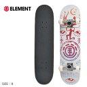 《限定クーポン配布》エレメント スケートボード メンズ レディース ELEMENT HIERO コンプリートデッキ 8 スケボー ボード スケート ストリート ...