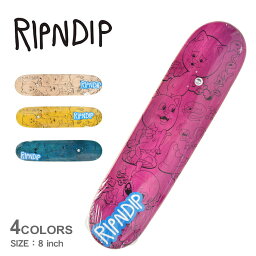 《今だけ！店内全品ポイントUP》RIPNDIP スケートデッキ リップンディップ FRIDAY JR DECK スケートボード スケボー 板 カジュアル ストリートブランド 白猫 黒猫 ネコ かわいい 可愛い ロードナーマル ロードニャーマル 木製 カスタム カスタマイズ【ラッピング対象外】