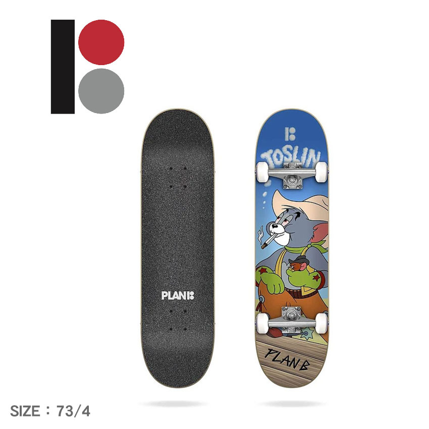 《今だけ！全品ポイントUP》プランビー デッキ メンズ レディース PLAN B JOSLIN CAT＆MOUSE 7.75×31.6 スケート スケートボード スケボー デッキ ストリート キャラクター ロゴ ブラック 黒 PBCO0022A002【ラッピング対象外】