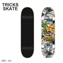 《店内全品ポイントUP》トリックス スケート スケートボード メンズ レディース TRICKS SKATE トリック LSD 8.0 コンプリート スケートボード スポーツ コンプリートセット スケート スケボー デッキ ストリート ブラック 黒 マルチカラー TRCO0022A【ラッピング対象外】