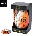 《今だけ！店内全品ポイントUP》ハフ ボール HUF 20th アニバーサリー フットボール 運動 スポーツ 道具 記念 レジャー アウトドア アメフト アメリカンフットボール 部活 記念品 タイダイ柄 ロゴ オレンジ AC00692 20TH ANNIVERSARY FOOTBALL