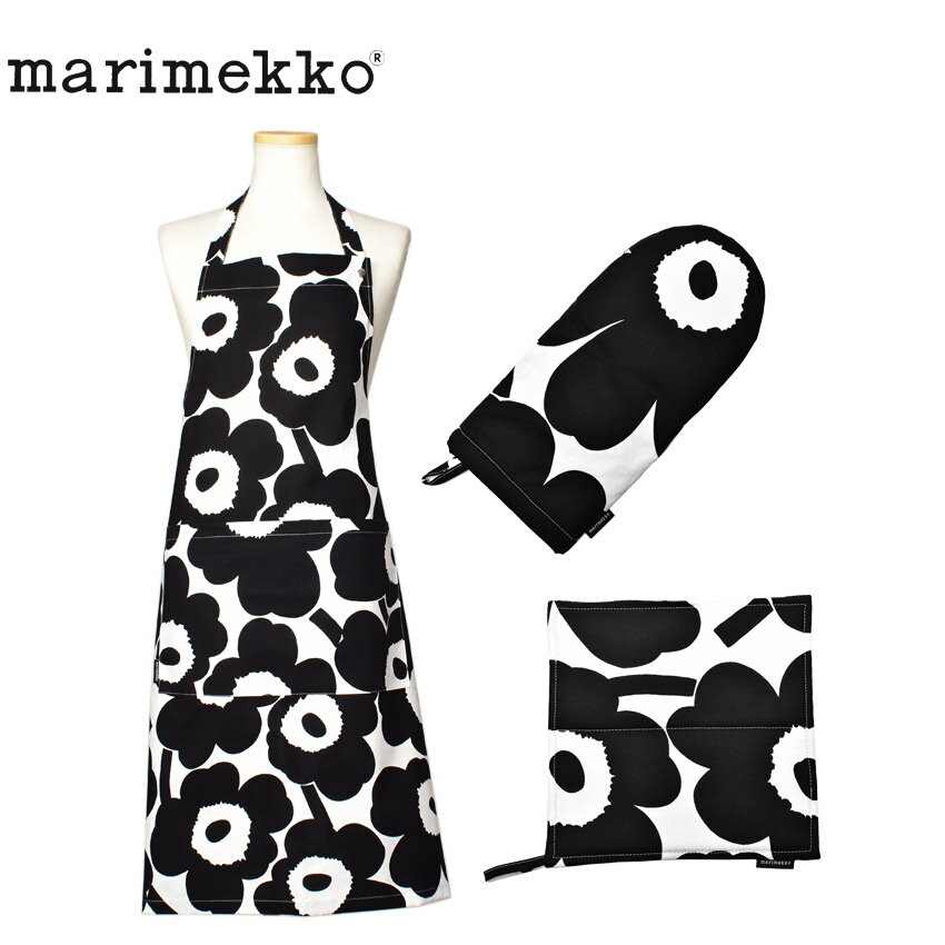 マリメッコ　エプロン 《今だけ！店内全品ポイントUP》マリメッコ キッチンセット MARIMEKKO キッチンテキスタイルセット 鍋つかみ オーブンミトン 鍋敷き 鍋掴み コースター マット ウニッコ キッチン キッチンアイテム 料理 花柄 北欧 柄 おしゃれ かわいい ポケット 雑貨 花柄 テキスタイル