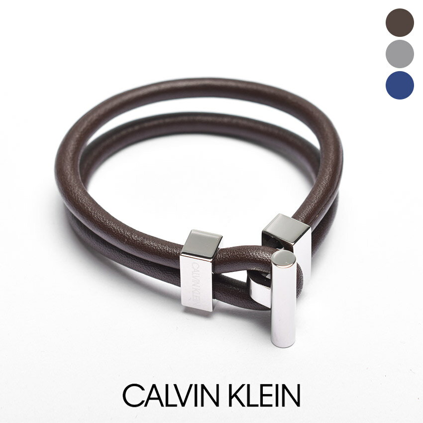 クーポンで30％OFF☆カルバンクライン アクセサリー メンズ レディース CALVIN KLEIN ブレスレット CK CKJ アクセ シンプル デイリー プレゼント ギフト レザー 革 贈り物 普段使い おでかけ おしゃれ 青 グレー ブルー ブラウン 茶 BRACELET Ksale