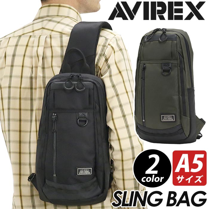 アヴィレックス ボディバッグ AVIREX メンズ レディース 男女兼用 スリングバッグ ワンショルダー アビレックス ボディ バッグ 縦型 ボディーバッグ サブバッグ 通学 通勤 シンプル カジュアル ユニセックス ミリタリー クリスマス(4)