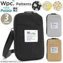 スマホショルダー Wpc. Patterns ワールドパーティー ショルダーバッグ 男性 ショルダー バッグ カバン タテ型 薄型 撥水 軽量 ミニショルダー ショルダーポーチ 斜め掛け かわいい 女性 コンパクト ブラック 黒 花柄 散歩 アウトドア Petale ペタル 31022(4)