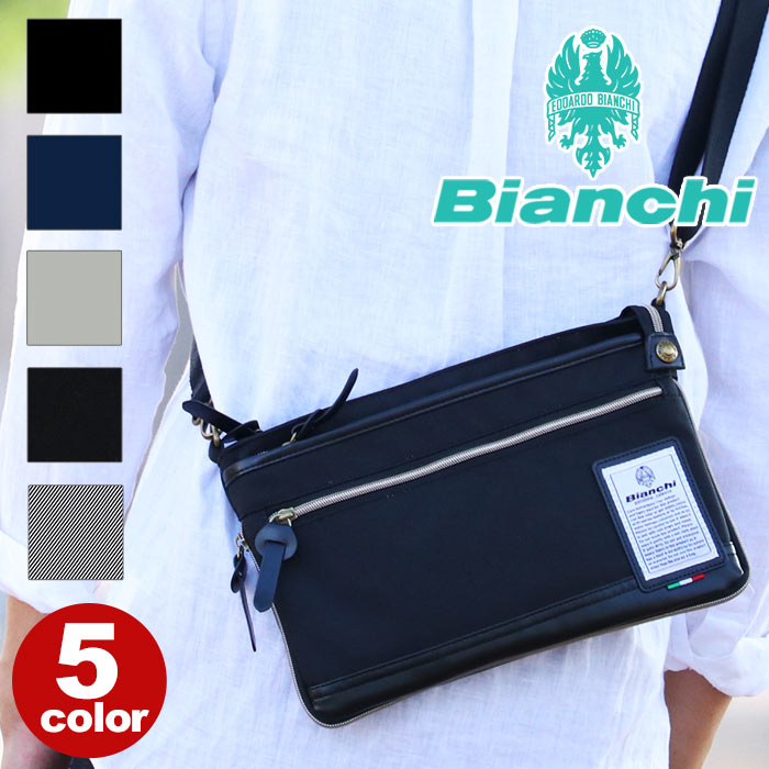 [ポイント10倍] ビアンキ Bianchi ミニショルダー 送料無料 ショルダーバッグ ショルダー クラッチ クラッチバッグ 斜め掛け 斜め掛けバッグ メンズ レディース 男女兼用 2WAY NBTC NBTC-46