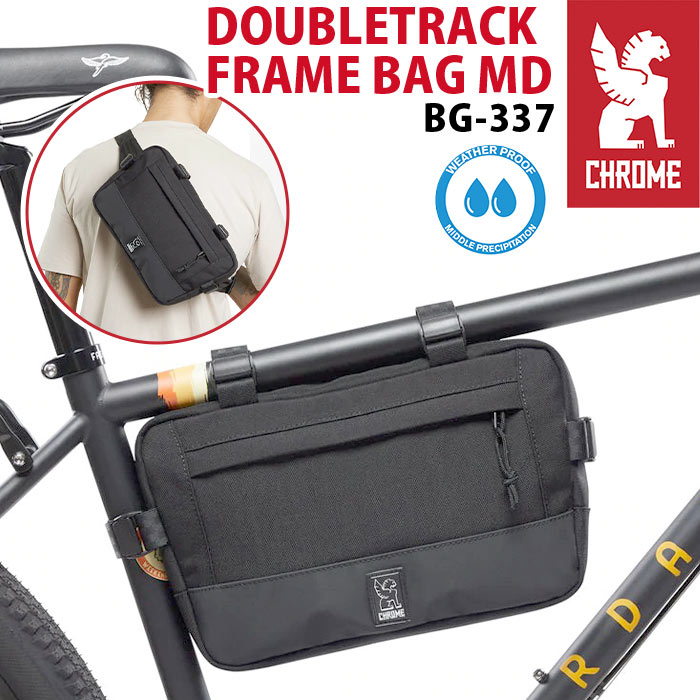 CHROME INDUSTRIES クローム インダストリーズ ボディバッグ DOUBLETRACK FRAME BAG MD ダブルトラック フレーム バッグ 2022 春夏 新作 正規品 防水仕様 男性 男の子 ショルダーバッグ 自転車 ロードバイク アウトドア 旅行 レジャー 斜め掛け メンズ 4L BG337