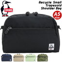 CHUMS チャムス ショルダーバッグ バッグ かばん 男性 メンズ 男性用 おしゃれ コンパクト A5 6L 学生 カジュアル シンプル 黒 ブラック 紺 旅行 お出掛け リサイクルスモールトラぺゾイド Recycle Small クリスマス