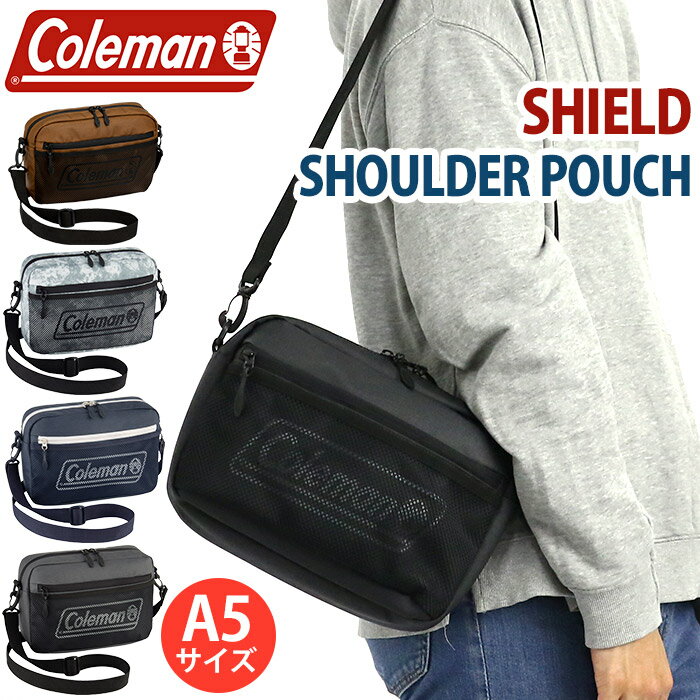 コールマン バッグ メンズ Coleman コールマン ショルダーバッグ メンズ シールド ショルダー ポーチ 正規品 ショルダー 肩掛け 肩掛けかばん メンズバッグ レディース ブラック 大人 街用 通勤 通学 かっこいい おしゃれ A5 人気 タウンユース SHIELD SHOULDER POUCH