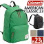 Coleman コールマン リュック 【 認定販売店 】 アメリカンクラシック OP23 2024 春夏 新作 正規品 23L リュックサック 通学 デイパック 男性用 軽量 メンズ 男性 バッグ かばん 人気 通勤 PC タブレッ A4 丈夫 おしゃれ 学生 黒 AMERICAN CLASSIC OP23