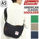 Coleman コールマン ショルダーバッグ 【 認定販売店 】 アメリカンクラシック ショルダー 2024 春夏 新作 正規品 ミニショルダー バナナショルダー 肩掛け 斜め掛け 軽量 メンズ 男性 バッグ A5 丈夫 おしゃれ 黒 ブラック 旅行 AMERICAN CLASSIC SHOULDER