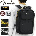 フェンダー リュックサック Fender メンズ 男 コーデュラスクエアリュック リュック バックパック かばん バッグ B4 A4 17L シンプル カジュアル ロゴ タブレット収納 PC収納 大容量 大人 メンズ 男性 かっこいい ブラック 黒 通勤 通学 おでかけ 950-6057(4)