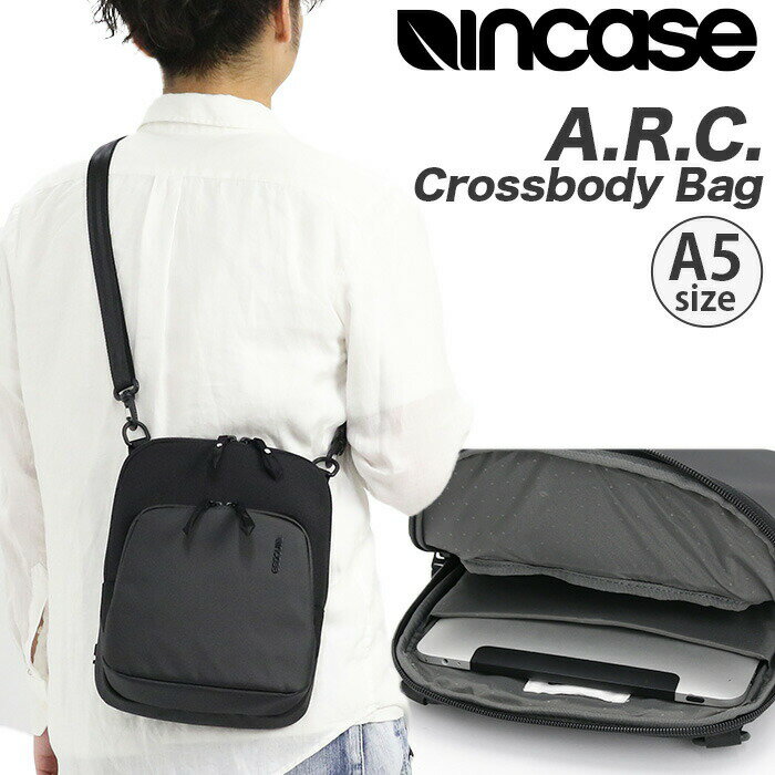 Rakuten - Incase インケース ショルダーバッグ メンズ 4L エーアールシー クロスボディバッグ ショルダー 肩掛け ななめ掛け ビジネス コンパクト スリム 縦型 小さめ バッグ 撥水 通勤 仕事 通学 タブレット収納 A5 約4.9L A.R.C. Crossbody Bag 137243053003