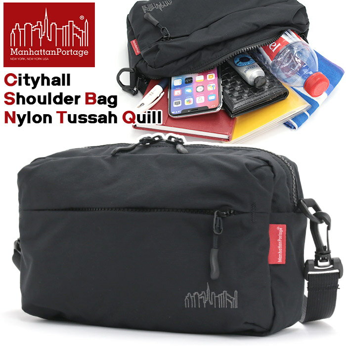Rakuten - ManhattanPortage マンハッタンポーテージ ショルダーバッグ メンズ ショルダー ポーチ バッグ カバン ブラック 黒 ユニセックス アウトドア 旅行 サブバッグ シンプル カジュアル 斜め掛け 斜め掛けバッグ ミニショルダー コンパクト 撥水 【CPT】 MP2445TS