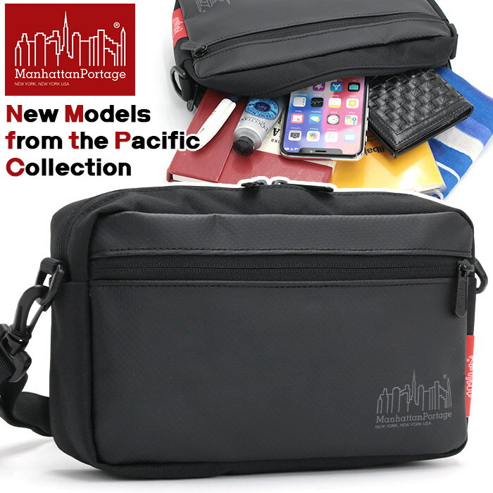 Rakuten - ManhattanPortage マンハッタンポーテージ ショルダーバッグ メンズ ショルダー ポーチ バッグ カバン ブラック 黒 ユニセックス アウトドア 旅行 サブバッグ シンプル カジュアル 斜め掛け 斜め掛けバッグ ミニショルダー コンパクト MP1404L2HPWP