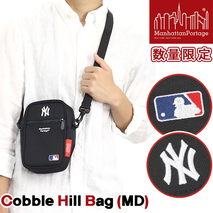 ニューヨークヤンキース 【スーパーSALE 20％OFF】 ManhattanPortage マンハッタンポーテージ ショルダーバッグ 限定モデル MLB コレクション 正規品 ショルダー ミニショルダー バッグ 斜め掛け サブバッグ メンズ レディース カジュアル ブラック