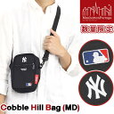 ニューヨークヤンキース ManhattanPortage マンハッタンポーテージ ショルダーバッグ 限定モデル MLB コレクション 正規品 ショルダー ミニショルダー バッグ 斜め掛け サブバッグ メンズ レディース カジュアル ブラック A6 Cobble Hill Bag (MD) MLB YANKEES MP1436MLBYANKEES