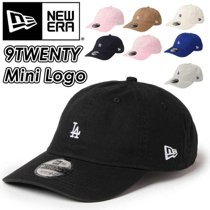 NEW ERA ニューエラ 9TWENTY 帽子 キャップ 正規品 ウォッシュドコットン Mini Logo ベーシック メンズ 男性 黒 ブラック ロゴ 刺繍 アジャスタブル ベースボールキャップ スポーツ観戦 スポーツ 9TWENTY (Washed)