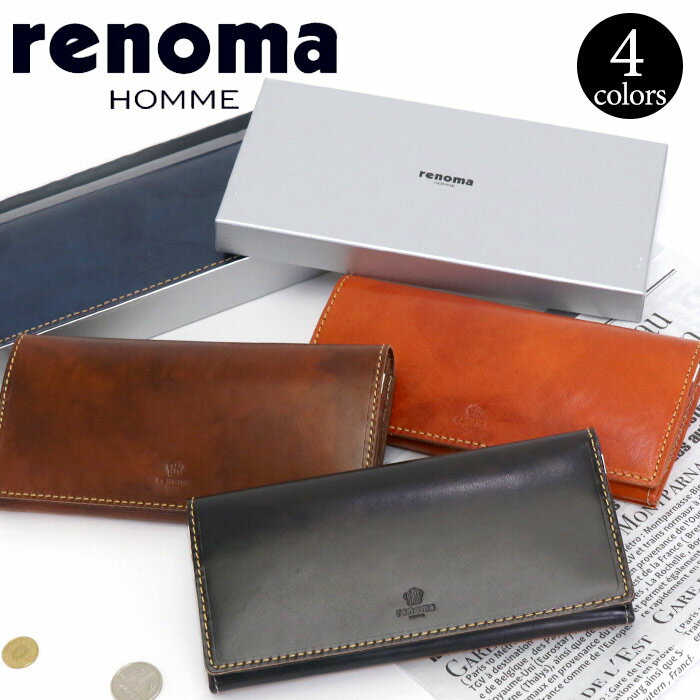 財布 メンズ renoma レノマ 長財布 正規品 大人 男性 ロングウォレット 男 メンズ財布 本革 牛革 革財布 サイフ レザー ウォレット 札 小銭 カード 革財布 紳士 ブラック 黒 かっこいい 高級感 シンプル 人気 ギフト プレゼント ルース LOOSE 501604