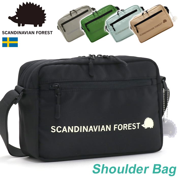 スカンジナビアンフォレスト ショルダーバッグ SCANDINAVIAN FOREST レディース メンズ ユニセックス ショルダー バッグ カバン サブバッグ ママバッグ マザーズバッグ ママ ワンショル ワンショルダー ヨコ型 散歩 シンプル かわいい ブラック 黒 軽量 A5 235-KESF046Kのサムネイル