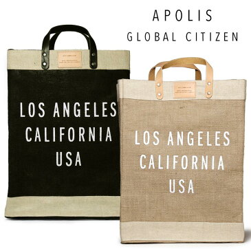 【全品10%offクーポン】APOLIS ジュート トートバッグ 大きめ Los Angels MARKET BAG 買い物袋 エコバッグ ジュート エコバック【レ15】【あす楽対応】
