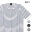バフィー ニット 半袖 ボーダー BAFY クルーネック ハイゲージ サマーニット コットン Tシャツ イタリア製 メンズ 【送料無料】【あす楽対応】【レ15】