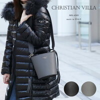 CHRISTIAN VILLA バケツバッグ ショルダー レザー レディース バケットバッグ バッグ おしゃれ イタリア製 ミラノ ポップコーン クリスチャンヴィラ 【レ15】