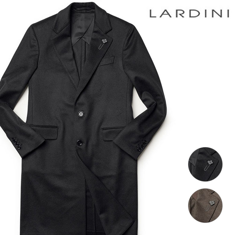 ラルディーニ コート チェスターコート カシミヤ 秋冬 メルトン シングル ブートニエール SPECIAL L カシミア LARDINI イタリア製 メンズ 定番 IT23032E