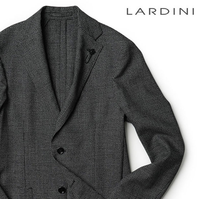 ラルディーニ ジャケット 千鳥格子 ハウンドトゥース シングル ウール LARDINI ITIZUMO イタリア製 メンズ 