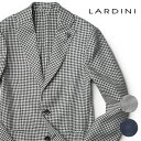 ラルディーニ ジャケット ホップサック 2024SS ハウンドトゥース ウール リネン 千鳥格子 LARDINI JZIZUMO イタリア製 メンズ【送料無料】【レビュー】