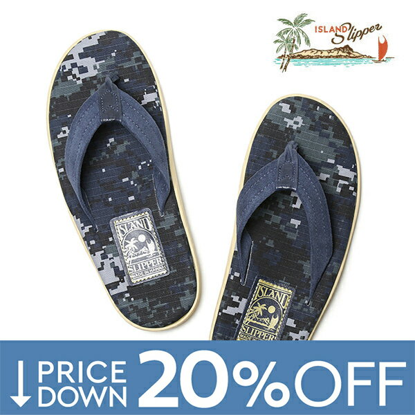 ISLAND SLIPPER アイランドスリッパ レザー サンダル　 PTF203SL NAVY CAMO MARINE CAMO PEANUT 