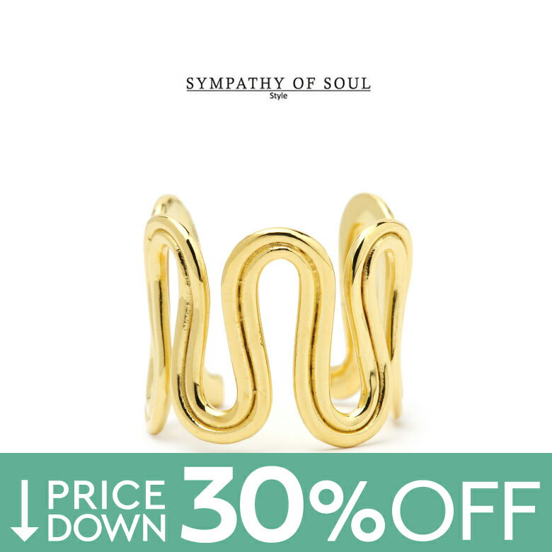 【16500円→11550円】シンパシーオブソウル リング オープンリング 指輪 ゴールド 18K 18金 レディース SYMPATHY OF SOUL style Far Away Ring 【返品不可】