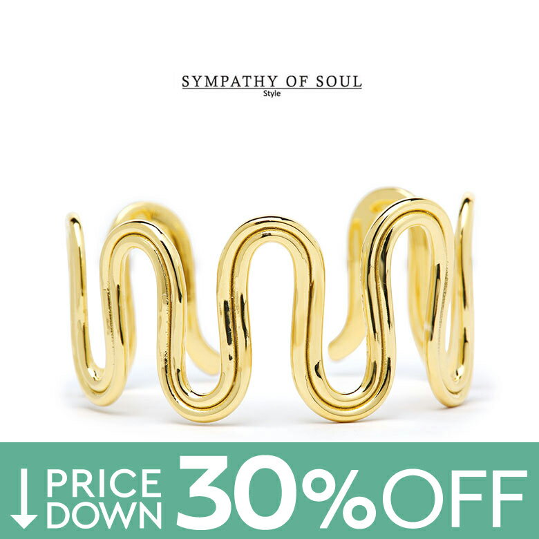 バングル 【57200円→40040円】シンパシーオブソウル バングル ブレスレット ゴールド 18K 18金 レディース　SYMPATHY OF SOUL style Far Away Bangle 【返品不可】