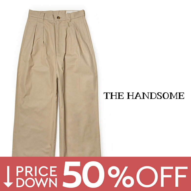 ザハンサム THE HANDSOME パンツ ワイドパンツ タックパンツ チノパンツ 2203-6005 日本製 レディース