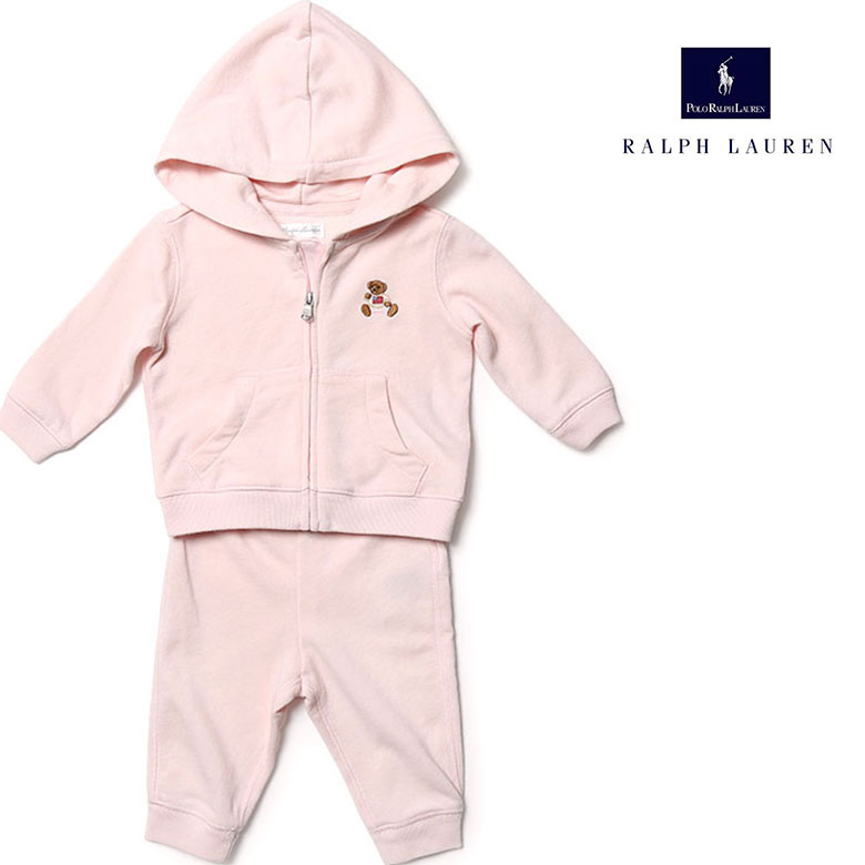 ラルフローレン　ベビー服 ラルフローレン パーカー パンツ スウェット 上下セット 長袖 長脚 POLO RALPH LAUREN ポロ ポロベアー ギフト プレゼント 誕生祝い 出産祝い 男の子 女の子 赤ちゃん ベビー レディース【送料無料】【レビュー】 クリスマスプレゼント