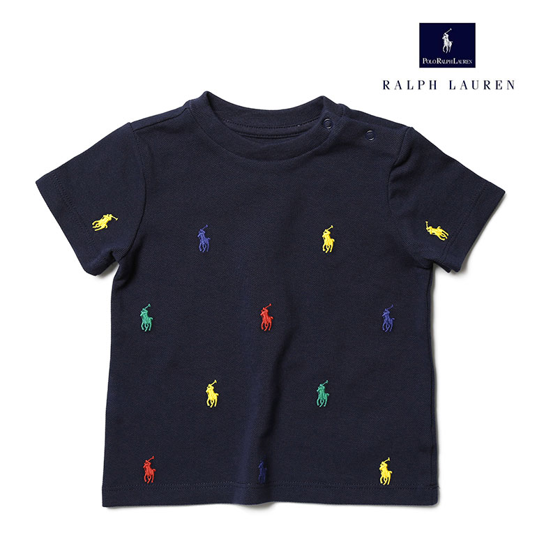 ラルフローレン　ベビー服 ラルフローレン ベビー Tシャツ 鹿の子 マルチカラー ポニー 刺繍 POLO RALPH LAUREN 赤ちゃん 女の子 男の子 出産祝い 誕生祝い ギフト プレゼント レディース【レビュー】