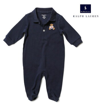 ラルフローレン ロンパース カバーオール 長袖 長脚 襟付き ポロベアー ベビー 出産祝い 誕生祝 POLO RALPH LAUREN 男の子 女の子 赤ちゃん ボーイズ レディース【送料無料】【レ15】【あす楽対応】