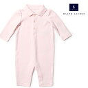ラルフローレン ロンパース カバーオール 前開き 長袖 長脚 襟付き ポニー ベビー 出産祝い 誕生祝 POLO RALPH LAUREN 女の子 赤ちゃん レ...