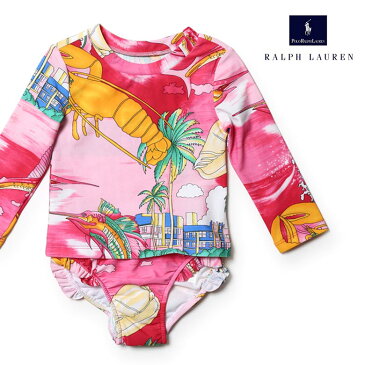 ラルフローレン 水着 ラッシュガード 上下セット 春夏 POLO RALPH LAUREN 長袖 ベビー キッズ ギフト 女の子 ガールズ レディース【送料無料】【レ15】