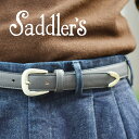 サドラーズ サドラーズ レザー ベルト 2.5cm 牛革 本革 シンプル バックル G345 プンターレ Saddler's　メンズ 【レビュー】